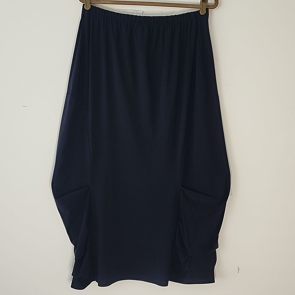 EDW Every Day Wear By Spirithouse Lagenlook Contemporary Black Maxi Skirt L - Picture 6 of 9